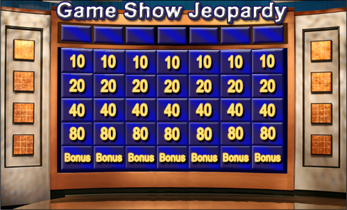 Jeopardy-style current events game